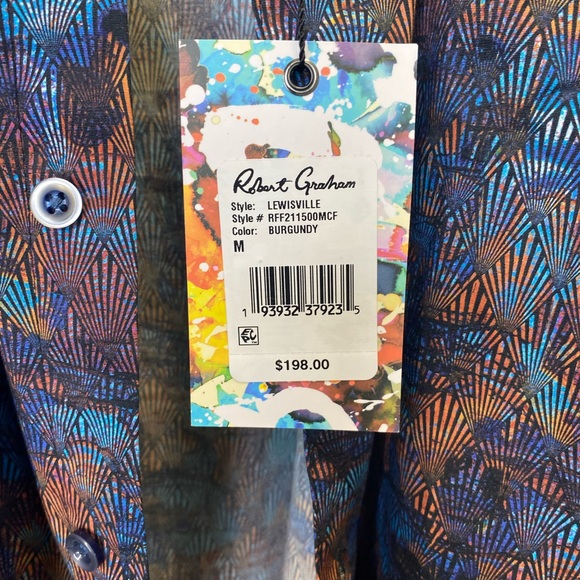 ROBERT GRAHAM Lewisville Long Sleeve Shirt Size M - Picture 2 of 9